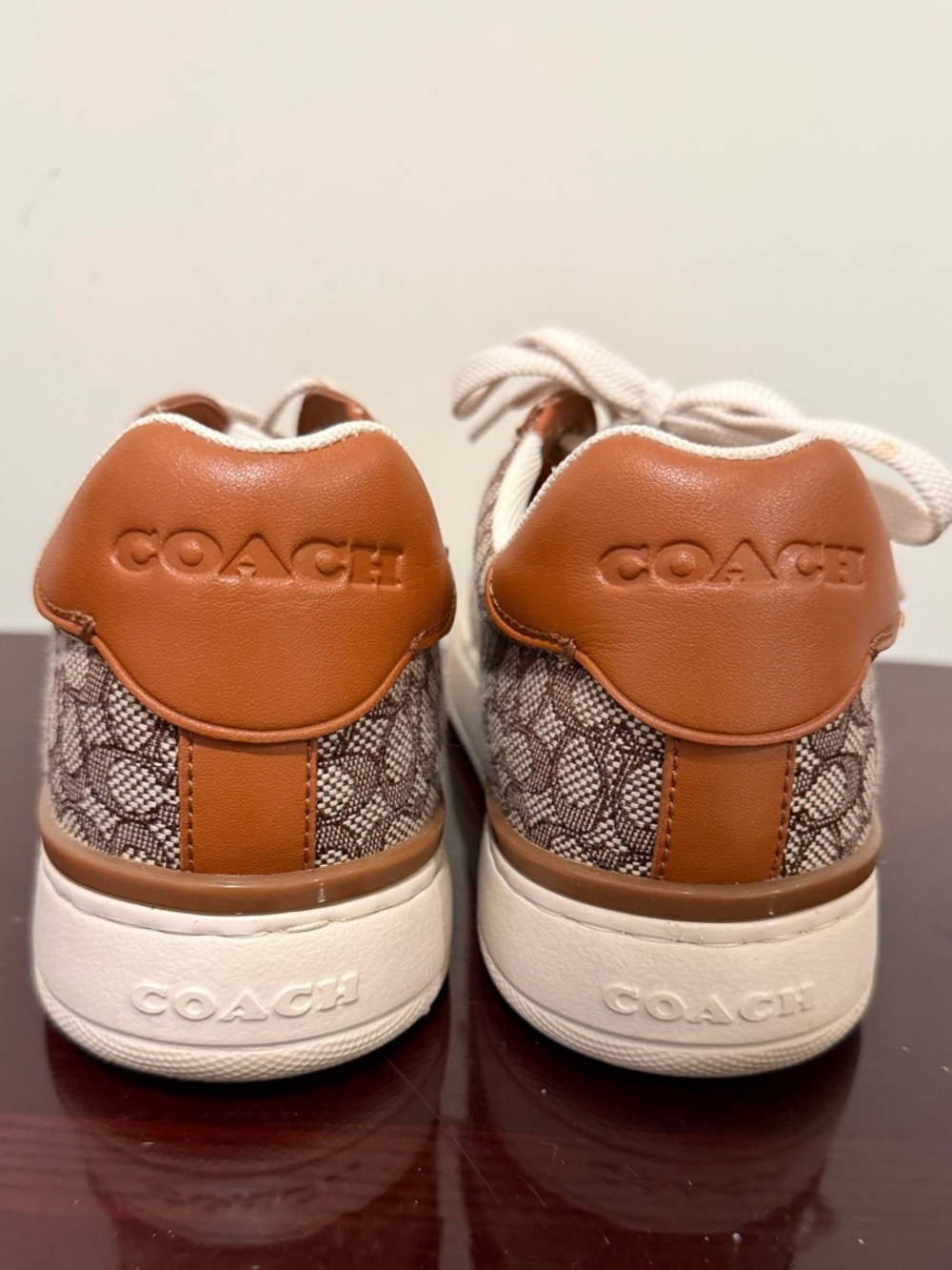Coach Lowline low top sneaker signature jacquard tan brown monogram women’s 11 - Picture 3 of 10